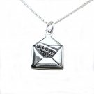 Love Letter Sterling Silver Charm and chain necklace