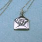 Love Letter Sterling Silver Charm and chain necklace