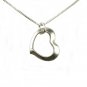 Floating Sterling Silver Heart Charm
