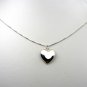 Lovely Sterling Silver puffed Heart Charm and Chain necklace