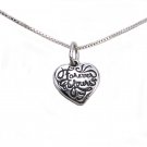 Sterling Silver "Forever Yours" Small Heart Charm