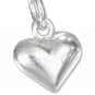 Cute Sterling Silver Small Puffed Heart Charm