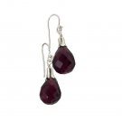 Sterling Silver Amethyst Briolette Dangle Earrings