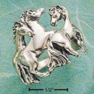 Sterling Silver Triple Horse Ring Size 7