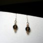 Sterling silver Smoky brown Quartz earrings with Swarovski crystals