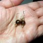 Sterling silver Smoky brown Quartz earrings with Swarovski crystals