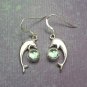 Sterling Silver Blue Topaz Dolphin Earrings