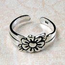 Cute Sterling Silver Toe Ring featuring a Daisy