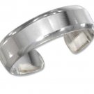Sterling Silver 5mm Beveled Flat High Polish Band Toe Ring