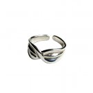 Pretty Sterling Silver Highly Polished Toe Ring with a wrapped design