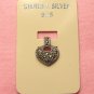 Vintage looking Marcasite Heart charm