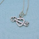 Sterling Silver Heart and Key Charm
