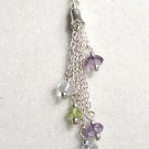 Sterling Silver Chain Strand Necklace with gemstones