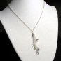Sterling Silver Chain Strand Necklace with gemstones