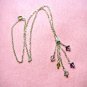 Sterling Silver Chain Strand Necklace with gemstones