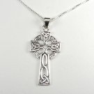 Sterling Silver Celtic Cross Pendant and Chain