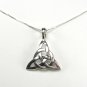 Sterling Silver Celtic Trinity Triangle pendant with a circle inside the triangle
