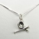 Sterling Silver Baseball, Bat and Glove Charm