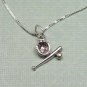 Sterling Silver Baseball, Bat and Glove Charm