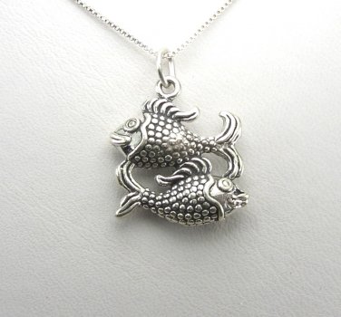 Sterling Silver Pisces Fish Zodiac Charm