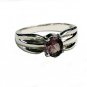 Sterling Silver Amethyst ring with a pinched band in size 7