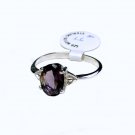 Sterling Silver amethyst ring with hearts size 9