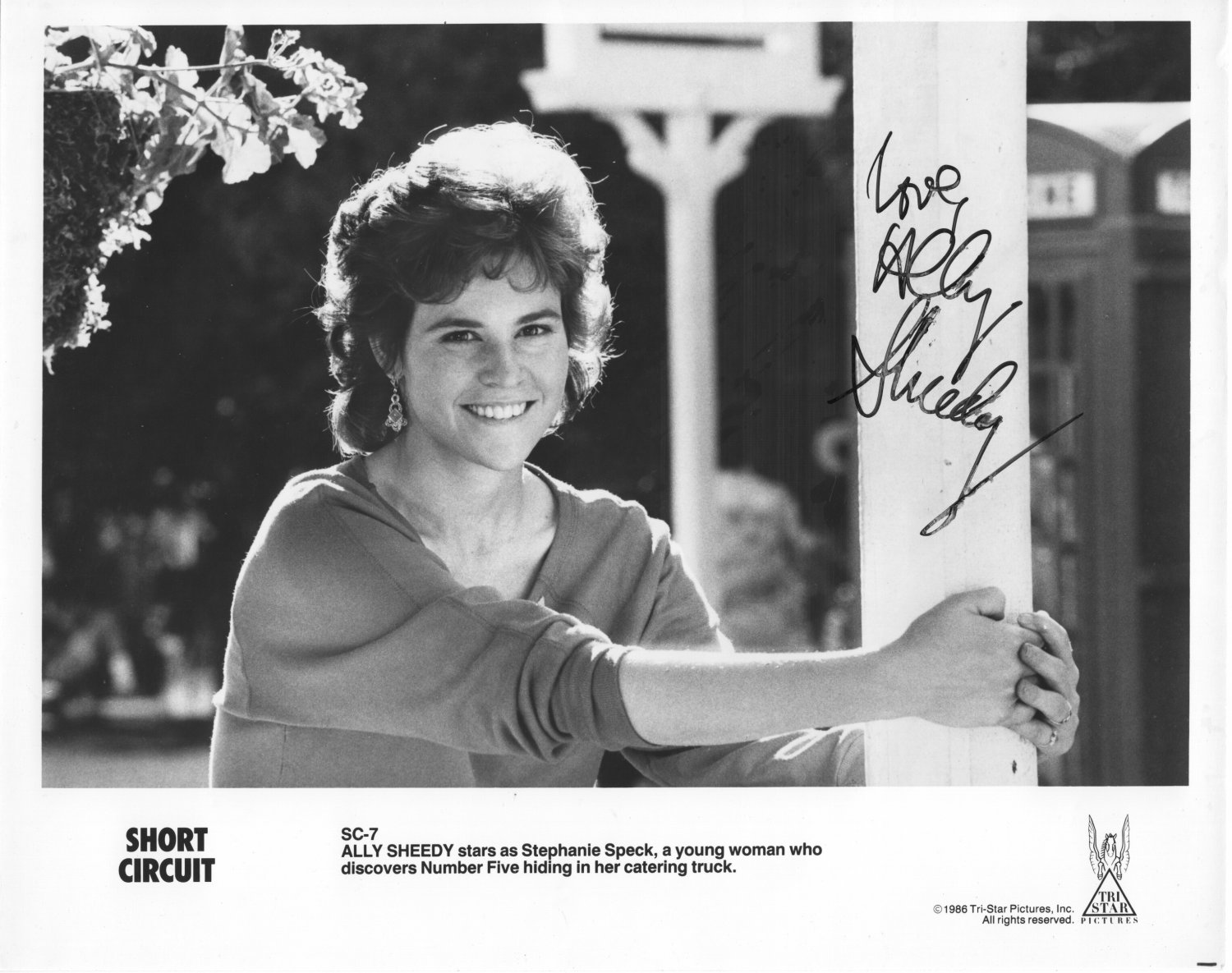 ALLY SHEEDY - OUTSTANDING ACTRESS - SHORT CIRCUIT - HAND SIGNED ...