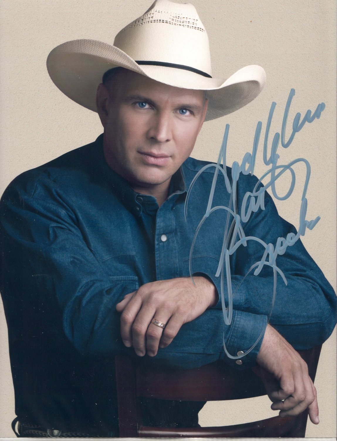GARTH BROOKS - COUNTRY STAR - VERY YOUNG - HAND SIGNED AUTOGRAPHED PHOTO WITH COA