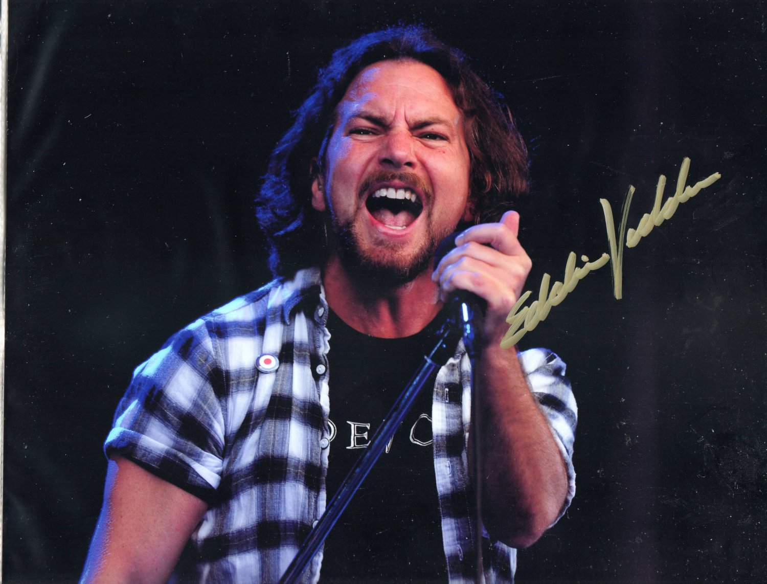EDDIE VEDDER - LEAD SINGER PEARL JAM - ROCK HALL OF FAME - HAND SIGNED AUTOGRAPHED PHOTO WITH COA