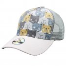 Cute Cat Dad Hat Mesh Trucker Hats Funny Baseball Cap