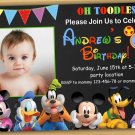Mickey mouse Birthday Invitation, mickey mouse clubhouse birthday invitation