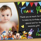 Minnie mouse thank you card,Minnie mouse chalkboard,Mickey mouse clubhouse thank you card