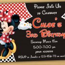 Minnie mouse Birthday Invitation,Minnie mouse Invitation,Minnie mouse chalkboard invitation