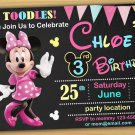 Minnie mouse Birthday Invitation,Minnie mouse Invitation,Minnie mouse chalkboard invitation