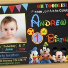 Mickey mouse Birthday Invitation, mickey mouse clubhouse birthday invitation