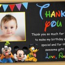 Mickey mouse thank you card,Mickey mouse chalkboard,Mickey mouse clubhouse thank you card