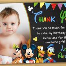 Mickey mouse thank you card,Mickey mouse chalkboard,Mickey mouse clubhouse thank you card