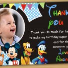 Mickey mouse thank you card,Mickey mouse chalkboard,Mickey mouse clubhouse thank you card