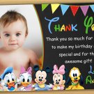 Baby Minnie mouse thank you card,Minnie mouse chalkboard,baby mickey mouse thank you card