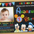 Baby Minnie mouse Invitation,Minnie mouse first birthday invitation,baby mickey mouse invitation