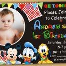 Baby Minnie mouse Invitation,Minnie mouse first birthday invitation,baby mickey mouse invitation
