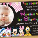Baby Minnie mouse Invitation,Minnie mouse first birthday invitation,baby mickey mouse invitation