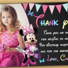 Minnie mouse thank you card,Minnie mouse chalkboard,Minnie mouse clubhouse thank you card