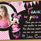Minnie mouse thank you card,Minnie mouse chalkboard,Minnie mouse clubhouse thank you card