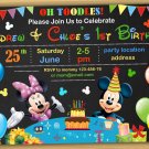 Mickey mouse Birthday Invitation, mickey mouse clubhouse birthday invitation