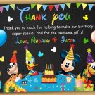 Mickey mouse thank you card,Mickey mouse chalkboard,Mickey mouse clubhouse thank you card