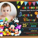 Mickey mouse Birthday Invitation, mickey mouse clubhouse birthday invitation