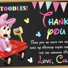 Baby Minnie mouse thank you card,Baby Minnie mouse chalkboard,Minnie mouse thank you card