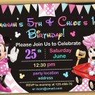 Minnie mouse Birthday Invitation,Minnie mouse Invitation,Minnie mouse chalkboard invitation