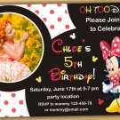 Minnie mouse Birthday Invitation,Minnie mouse Invitation,Minnie mouse chalkboard invitation